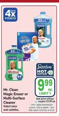 Jewel-Osco Mr. Clean Magic Eraser or Multi-Surface Cleaner offer
