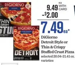 Mariano's DiGiorno Detroit Style or Thin & Crispy Stuffed Crust Pizza offer