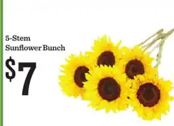 Mariano's 5-Stem Sunflower Bunch offer