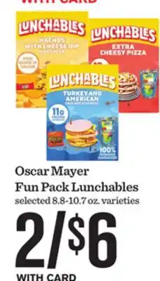 Mariano's Oscar Mayer Fun Pack Lunchables offer