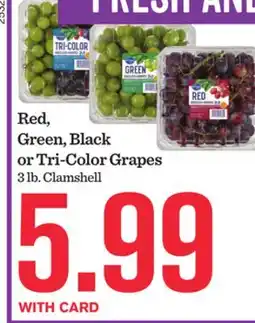 Mariano's Red, Green, Black or Tri-Color Grapes offer