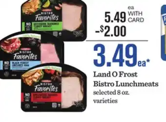 Mariano's Land O Frost Bistro Lunchmeats offer