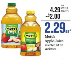 Mariano's Mott's Apple Juice offer