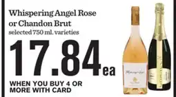 Mariano's Whispering Angel Rose or Chandon Brut offer