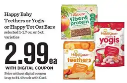 Mariano's Happy Baby Teethers or Yogis or Happy Tot Oat Bars offer