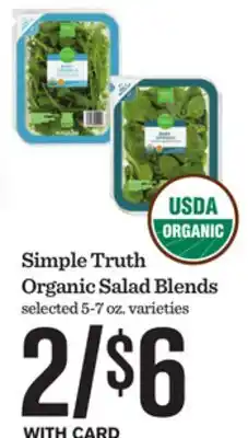 Mariano's Simple Truth Organic Salad Blends offer