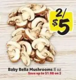 Winn Dixie Baby Bella Mushrooms offer