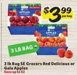 Winn Dixie 3 lb Bag SE Grocers Red Delicious or Gala Apples offer