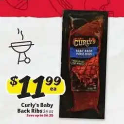 Winn Dixie Curly's Baby Back Ribs offer