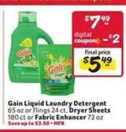 Winn Dixie Gain Liquid Laundry Detergent offer