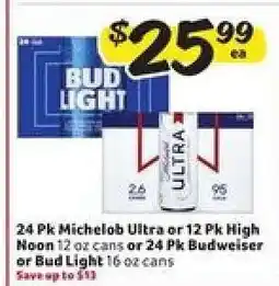 Winn Dixie Michelob Ultra or High Noon or Budweiser or Bud Light offer