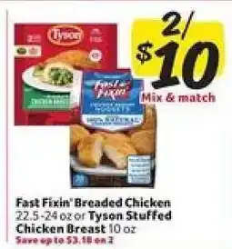Winn Dixie Fast Fixin' Breaded Chicken or Tyson Stuffed Chicken Breast offer
