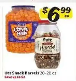 Winn Dixie Utz Snack Barrels offer