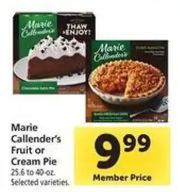 Safeway Marie Callender's Fruit or Cream Pie offer
