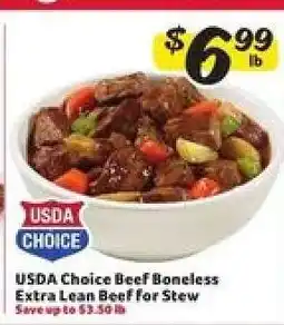 Winn Dixie USDA Choice Beef Boneless Extra Lean Beef for Stew offer