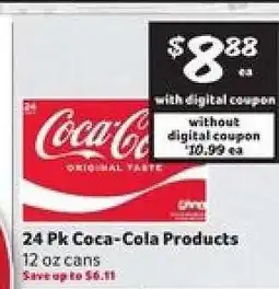 Winn Dixie 24 Pk Coca-Cola Products offer