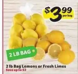 Winn Dixie 2 lb Bag Lemons or Fresh Limes offer