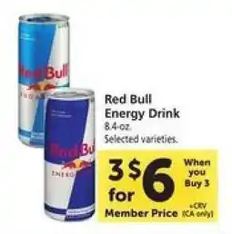 Safeway Red Bull Energy Drink offer