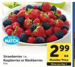 Safeway Strawberries, Raspberries or Blackberries offer
