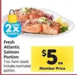 Safeway Fresh Atlantic Salmon Portion offer