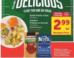 Safeway Kettle Potato Chips / Snyder's Pretzels or Rounds offer