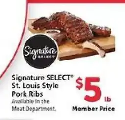 Safeway Signature SELECT St. Louis Style Pork Ribs offer