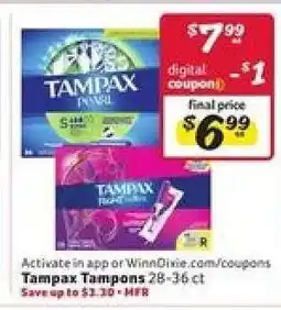 Winn Dixie Tampax Tampons offer