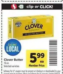 Safeway Clover Butter offer