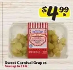 Winn Dixie Sweet Carnival Grapes offer
