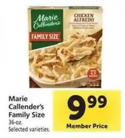 Safeway Marie Callender's Family Size offer