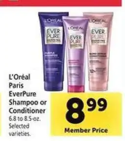 Safeway L'Oréal Paris EverPure Shampoo or Conditioner offer