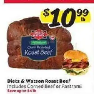 Winn Dixie Dietz & Watson Roast Beef offer