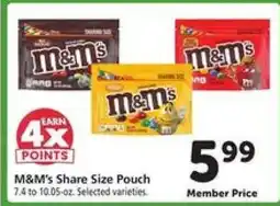 Safeway M&M's Share Size Pouch offer