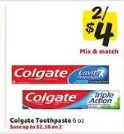 Winn Dixie Colgate Toothpaste offer