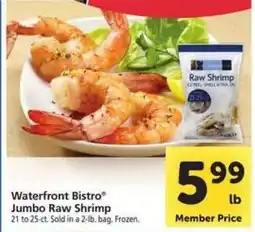 Safeway waterfront BISTRO Jumbo Raw Shrimp offer