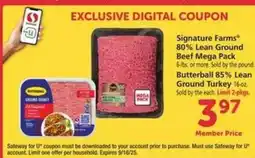 Safeway Butterball 85% Lean Ground Turkey offer