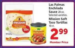 Safeway Las Palmas Enchilada Sauce & Mission Soft Taco Tortillas offer