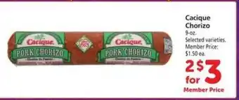 Safeway Cacique Chorizo offer