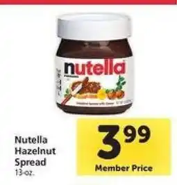 Safeway Nutella Hazelnut Spread offer