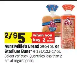 Meijer Aunt Millie's Bread or Stadium Buns offer