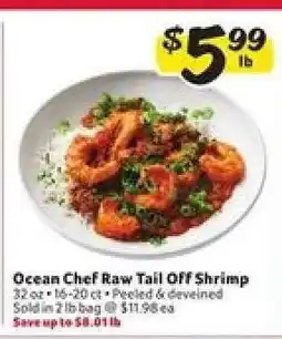 Winn Dixie Ocean Chef Raw Tail Off Shrimp offer