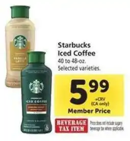 Safeway Starbucks Iced Coffee offer