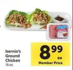 Safeway Isernio's Ground Chicken offer