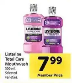 Safeway Listerine Total Care Mouthwash offer
