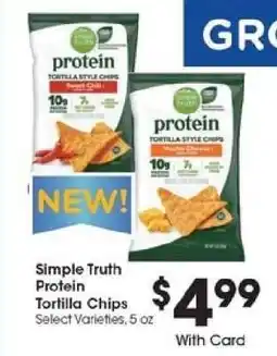 Kroger Simple Truth Protein Tortilla Chips offer