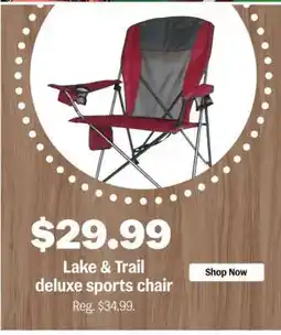 Meijer Lake & Trail deluxe sports chair offer