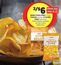 Meijer Meijer Potato Chips, Pretzels, or Tortilla Chips offer