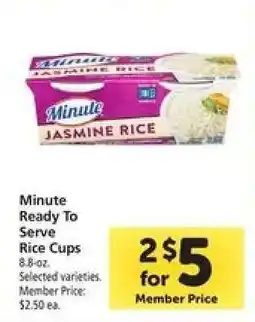 Safeway Minute Ready To Serve Rice Cups offer