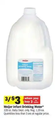 Meijer Meijer Infant Drinking Water offer