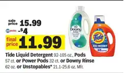 Meijer Tide Liquid Detergent or Downy Rinse offer
